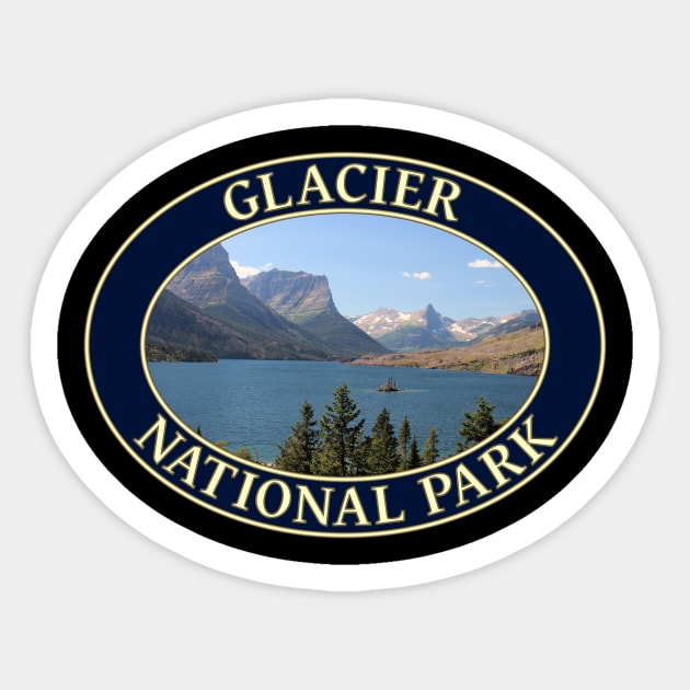Saint Mary Lake at Glacier National Park in Montana Sticker by GentleSeas